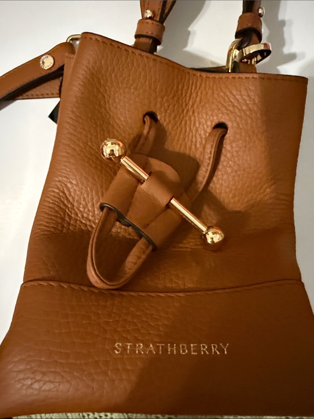 Strathberry Lana Osette Tan Leather Crossbody NWT - Picture 16 of 16